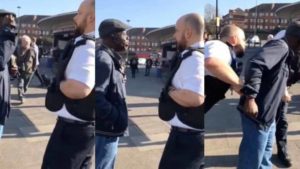 london police arresting a christian preacher