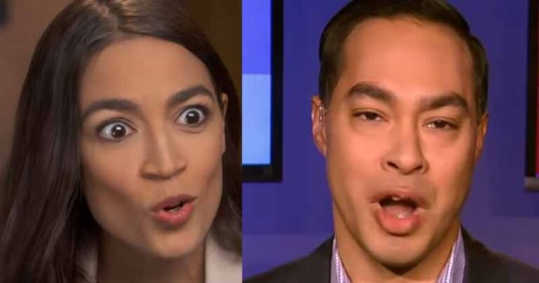 Alexandria Ocasio-Cortez aka AOC and Julian Castro
