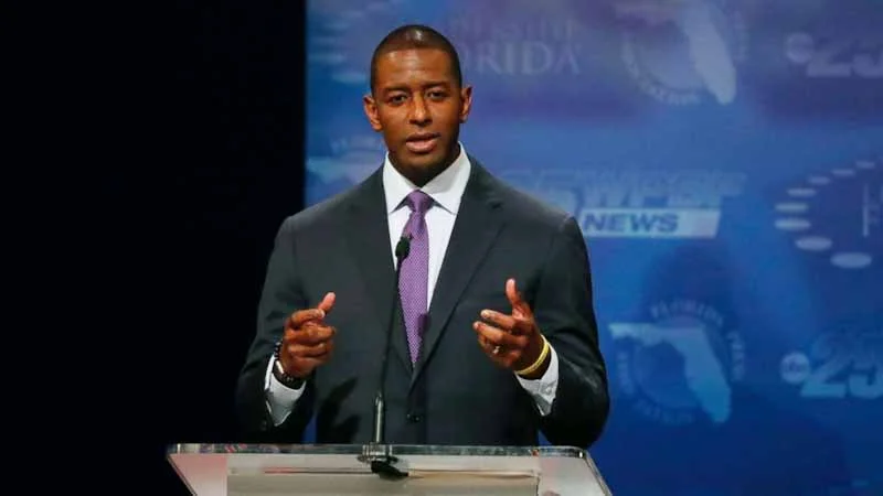 Andrew Gillum speaking during his 2018 campaign for Florida governor.