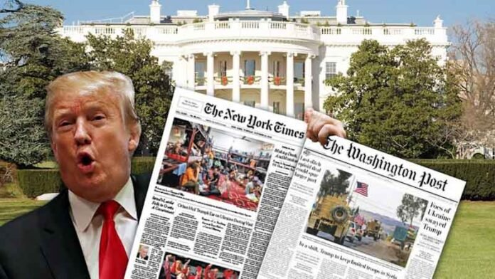 Donald-Trump-NYT-WPost donald trump-new york times-washington post newspapers