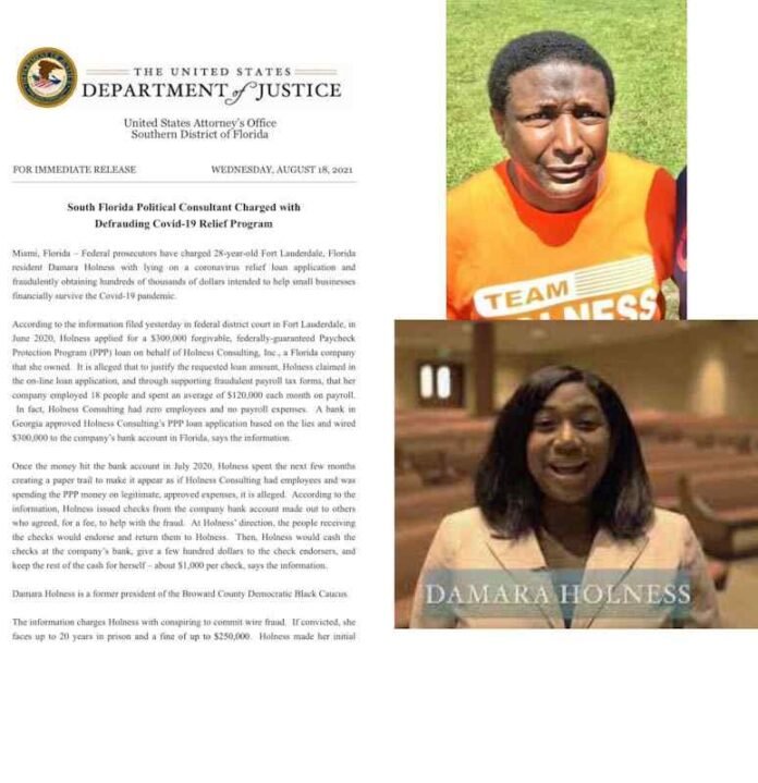 159357436-Damara Holness-PPP-loan-fraud Felony South Florida politician's daughter charged with PPP loan fraud