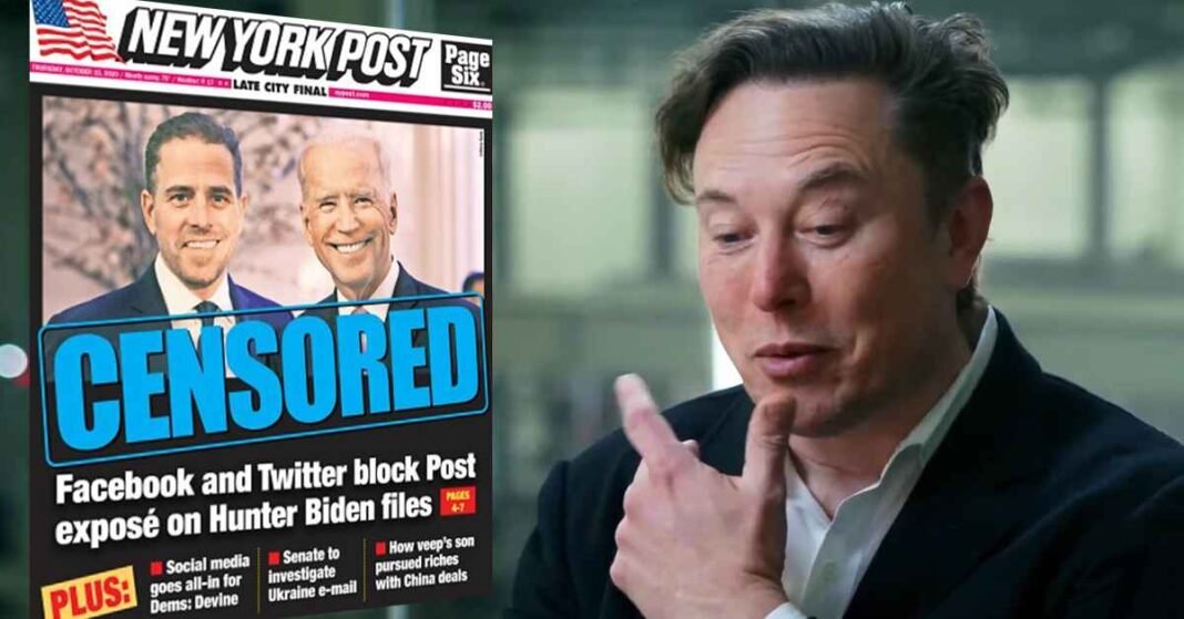 Elon Musk discloses Twitter censorship of Hunter Biden scandal details Elon Musk discloses Twitter censorship of Hunter Biden scandal details
