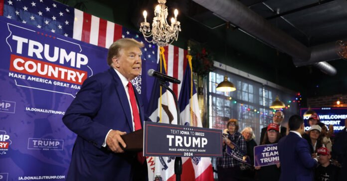 Donald Trump Campaigns For The Republican Presidential Nomination In Iowa Colorado Supreme Court ruling bans Trump from the ballot under insurrection clause
