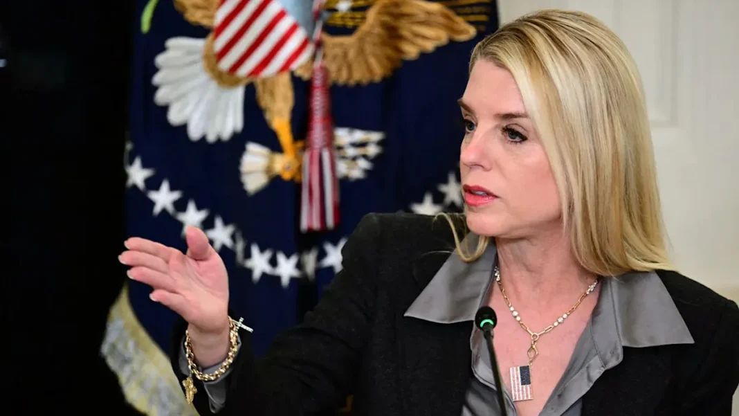 Former Florida Attorney General Pam Bondi at a public appearance.