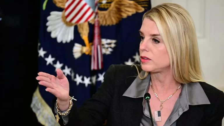 Former Florida Attorney General Pam Bondi at a public appearance.