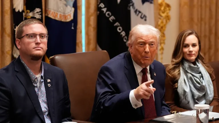 Trump Rolls Out $12 Billion Relief Plan for Farmers Struggling Under China Trade Fight President Donald Trump speaking at a White House roundtable with farmers and agriculture officials