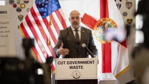 Florida Chief Financial Officer Blaise Ingoglia announces public assistance fraud arrests and investigations in Tallahassee.