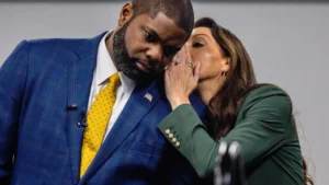 Congressman Byron Donalds and Erika Donalds attend a campaign roundtable at Miami-Dade College during his 2026 Florida Governor campaign.