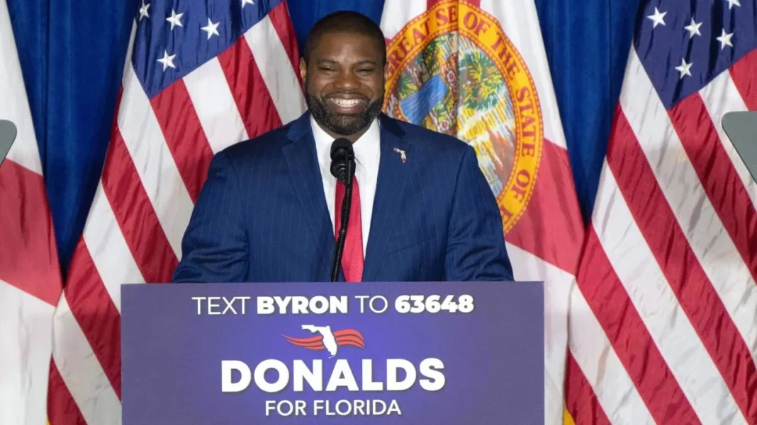 Byron Donalds Rips ‘Radical Democrats’ in New Governor Campaign Ad Byron Donalds speaks in a new Florida governor campaign advertisement targeting Democratic policies.