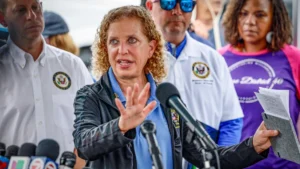 Congresswoman Debbie Wasserman Schultz during a public appearance in South Florida.