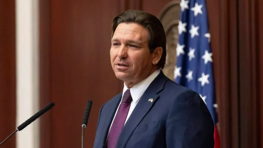 Gov. Ron DeSantis signs Florida's 2026-27 state budget in Tampa.