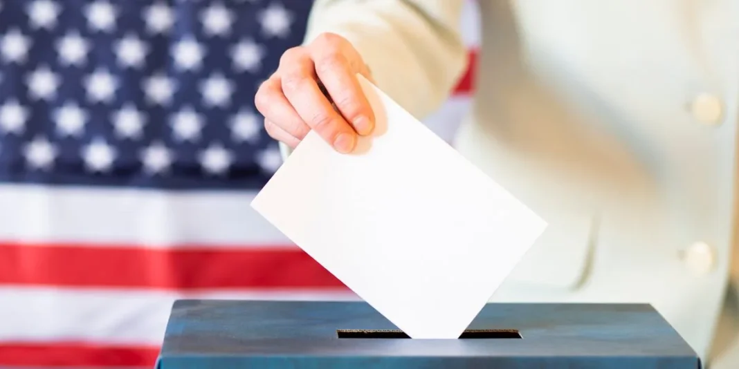 Florida voter casts a ballot during an election as candidate qualifying concludes statewide.