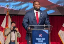 Florida Republicans Call for Unity as Convention Highlights Growing GOP Divisions Supporters of Byron Donalds during the Florida Republican Party's 2026 Sunshine State Showdown convention.