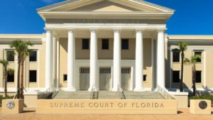 Florida Supreme Court considers challenge involving the Fair Districts Amendment and redistricting laws.