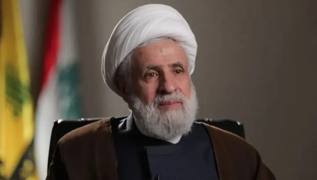 Hezbollah leader Naim Qassem speaks as tensions between Israel and Lebanon continue.