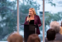 Trump Intervention Ends Sara Baxterâs Congressional Bid Hours After Campaign Launch Palm Beach County Mayor Sara Baxter speaking during a public event after ending her congressional campaign.