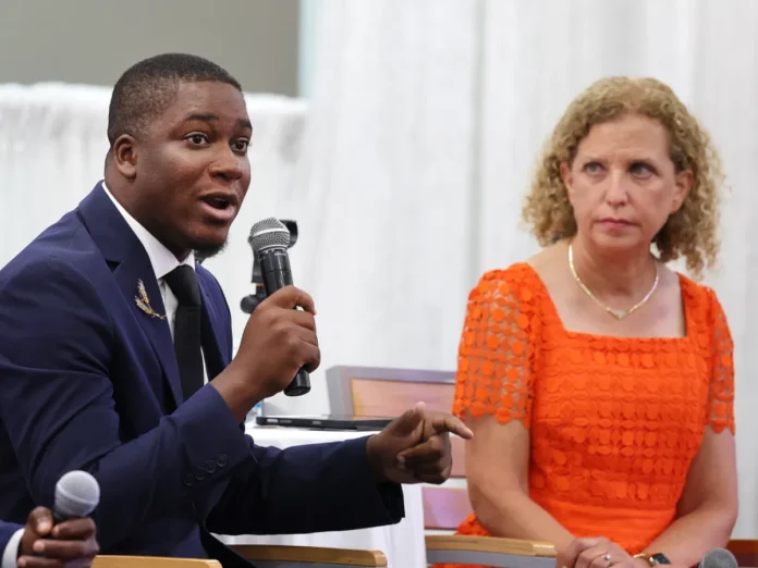 Debbie Wasserman Schultz campaigns in Florida's 20th Congressional District during a contentious Democratic primary.