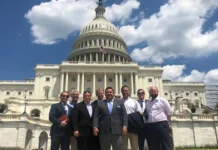 ABC Florida Gulf Coast Chapter Endorses Republicans in Eight Florida Congressional Races Members of the ABC Florida Gulf Coast Chapter pose outside the U.S. Capitol in Washington during congressional advocacy efforts.