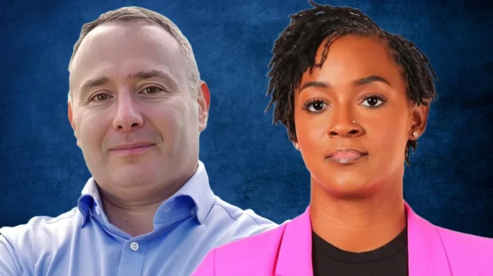 Florida Democratic U.S. Senate candidates Alex Vindman and Angie Nixon.