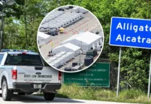 Miami-Dade Regains Control of Former ‘Alligator Alcatraz’ Site After State Closes Detention Camp Florida law enforcement vehicle outside the former Alligator Alcatraz detention facility at the Dade-Collier Training and Transition Airport in Miami-Dade County.