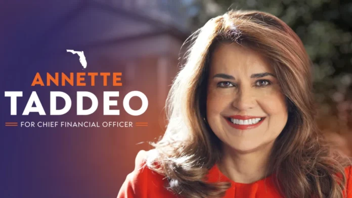 Democratic Florida Chief Financial Officer candidate Annette Taddeo during her 2026 campaign.