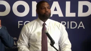 Republican gubernatorial candidate speaks at a 2026 campaign event in Hialeah, Florida