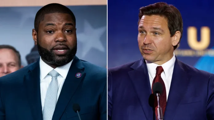 byron-donalds-ron-desantis-endorsement-2026 Florida gubernatorial candidate Byron Donalds and Gov. Ron DeSantis. Donalds said he expects DeSantis to endorse his campaign and join him on the campaign trail after the Republican primary.
