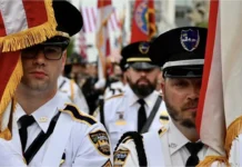 Florida FOP Opposes Amendment 3, Warns Property Tax Cut Could Put Public Safety Funding at Risk Florida law-enforcement officers participate in a ceremonial color guard.