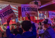 Republicans Target Florida’s 22nd Congressional District in Fight to Keep U.S. House Majority Supporters attend the Republican Party of Florida Sunshine State Showdown event in Hollywood, Florida, during the 2026 election cycle.