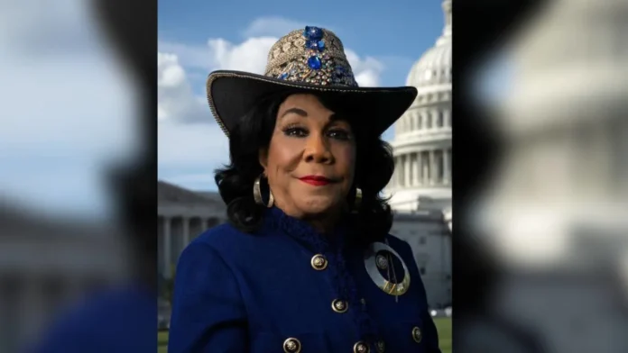 U.S. Rep. Frederica Wilson stands outside the U.S. Capitol.