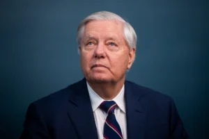 U.S. Sen. Lindsey Graham of South Carolina speaks to reporters.