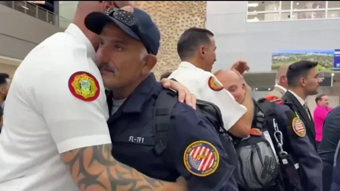miami-dade-fire-rescue-venezuela-earthquake-return Miami-Dade Fire Rescue members return home after assisting earthquake rescue efforts in Venezuela.