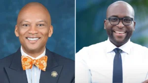Oliver Gilbert and Shevrin Jones, the leading candidates in Florida's 24th Congressional District Democratic primary.