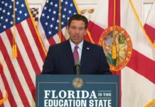 Federal Appeals Court Rules Florida’s Stop WOKE Act Violates First Amendment Gov. Ron DeSantis speaks during a public event as a federal appeals court rules against key provisions of Florida's Stop WOKE Act.
