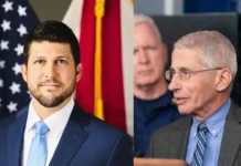Florida AG Says Subpoenas in Fauci Investigation Could Come Next Week Florida Attorney General James Uthmeier and Dr. Anthony Fauci in a split-image composite