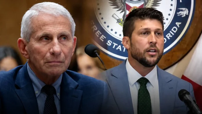 uthmeier-fauci-investigation-subpoenas Anthony Fauci and Florida Attorney General James Uthmeier in a composite image.