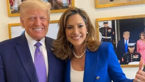 Rep. María Elvira Salazar with President Donald Trump
