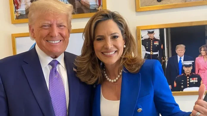 Rep. María Elvira Salazar with President Donald Trump